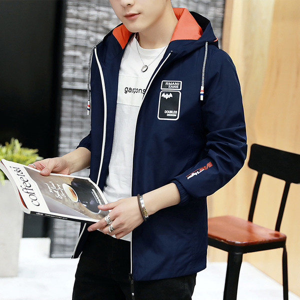 Αθλητικό ανδρικό μπουφάν σε διάφορα χρώματα και κουκούλα