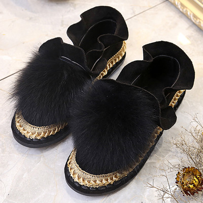 Bohemian γυναικείες  μπότες  με γούνα σε δύο χρώματα