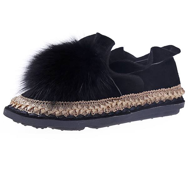 Bohemian γυναικείες  μπότες  με γούνα σε δύο χρώματα