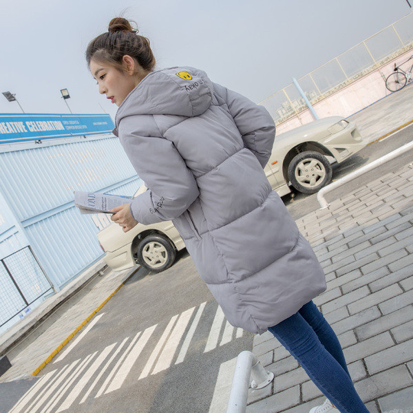 Μακρύ χειμωνιάτικο γυναικείο μπουφάν με κουκούλα σε διάφορα χρώματα