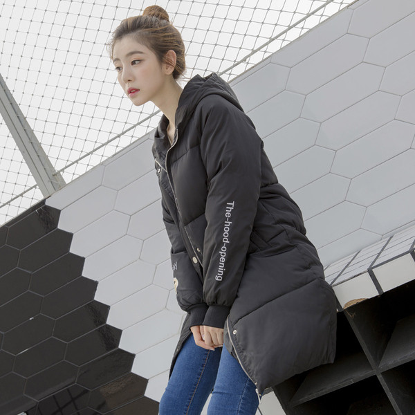 Μακρύ χειμωνιάτικο γυναικείο μπουφάν με κουκούλα σε διάφορα χρώματα