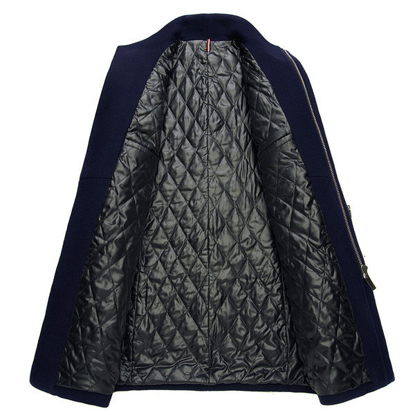 Άνετο και ζεστό ανδρικό μπουφάν με φερμουάρ και ημι-ψηλό γιακά