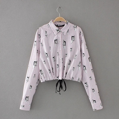 Κομψή γυναικεία μπλούζα με κορδόνια 