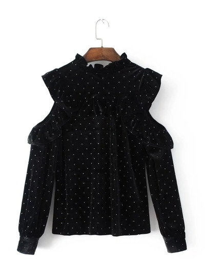 Τρέχουσα γυναικεία μπλούζα με ριγέ μανίκια