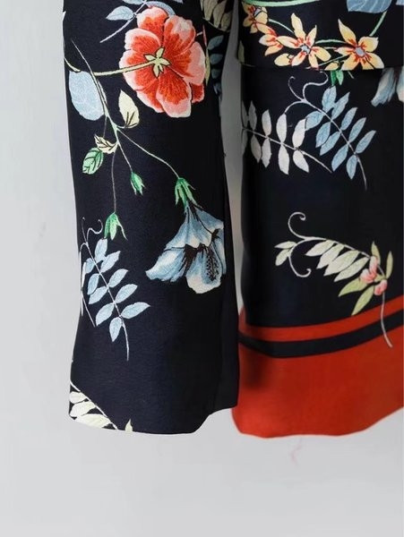 Μακρύ γυναικεία φούστα με φυτικό μοτίβο