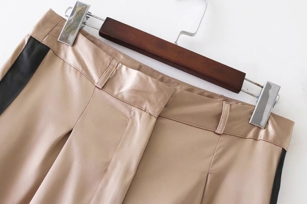 Κομψά ψηλά γυναικεία παντελόνια με ψηλή μέση - ίσιο μοντέλο