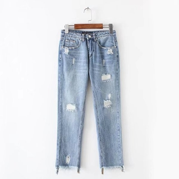 Κομψά γυναικεία τζιν - κομμένα, τύπου Boyfriend