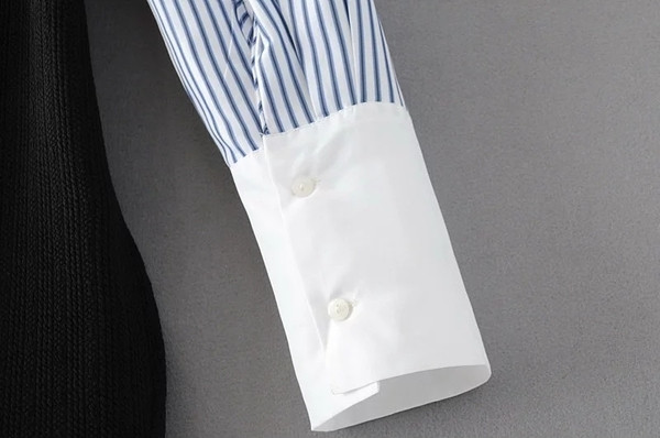 Αθλητική-κομψή γυναικεία μπλούζα με ριγέ μανίκια, κατάλληλη για την καθημερινή ζωή