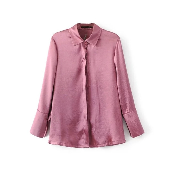 Κομψό γυναικείο πουκάμισο σε δύο χρώματα με διακόσμηση κεντήματος