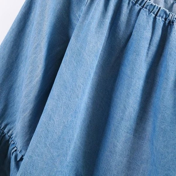 Φρέσκια γυναικεία μπλούζα με 3/4 μανίκια και πέπλα