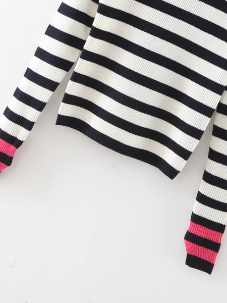 Striped Slim Stripes καθημερινό γυναικείο πουλόβερ 