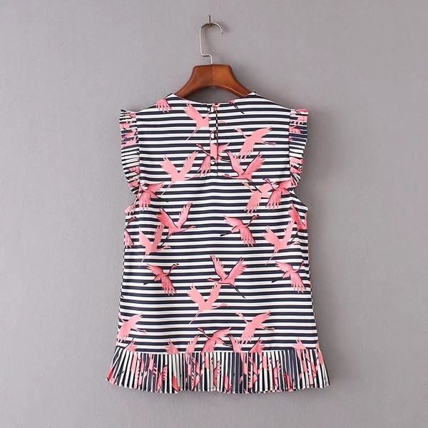 Καθημερινό γυναικείο αμάνικο με ριγωτές εικόνες