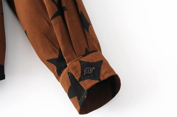 Φρέσκο ​​γυναικείο πουκάμισο σε δύο χρώματα αστερίσκων