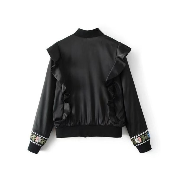 Αθλητικό κομψόγυναικείο μπουφάν με πέπλα και κεντήματα