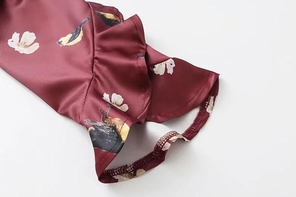 Λεπτή γυναικεία μπλούζα σε ένα ελεύθερο μοντέλο με εικόνες