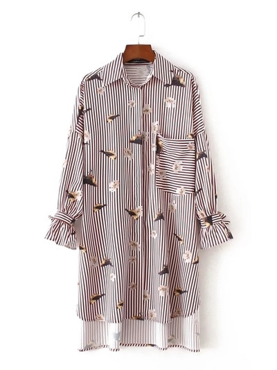 Πολύ κομψό μακρύ γυναικείο πουκάμισο κατάλληλο για την καθημερινή ζωή