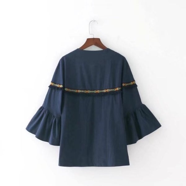 Αθλητική-κομψή γυναικεία μπλούζα με 3/4 φαρδιά μανίκια