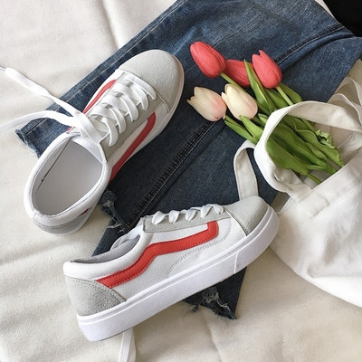 Περιστασιακά γυναικεία πάνινα παπούτσια σε δύο χρώματα