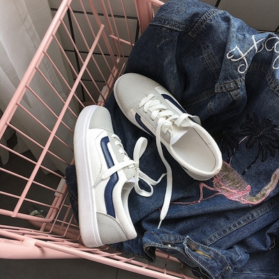 Περιστασιακά γυναικεία πάνινα παπούτσια σε δύο χρώματα