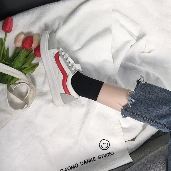 Περιστασιακά γυναικεία πάνινα παπούτσια σε δύο χρώματα