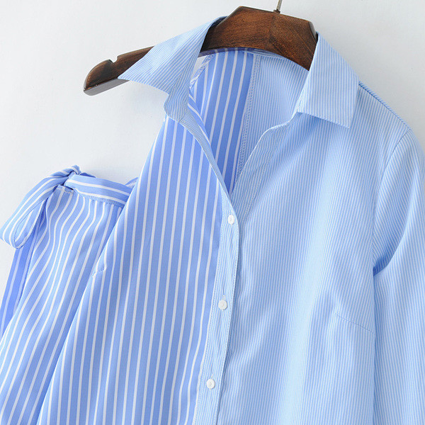 Καυημερινό γυναικείο πουκάμισο με γυμνό ώμο