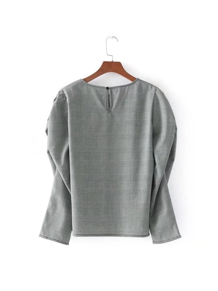 καθημερινή γυναικεία γκρι μπλούζα με κεντήματα