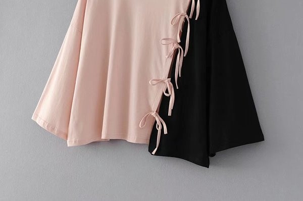 Φθινοπωινή γυναικεία κοντή μπλούζα σε ελεύτερο στυλ