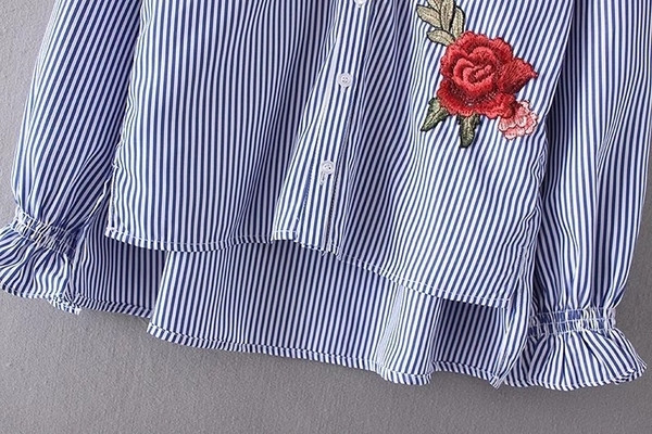 Πολύ κομψό γυναικείο πουκάμισο με δαντέλα