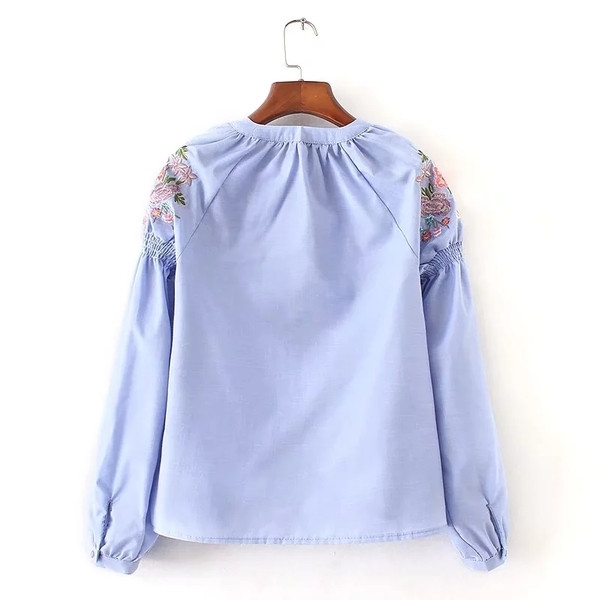 Γυναικείο πουκάμισο με freestyle με κεντήματα