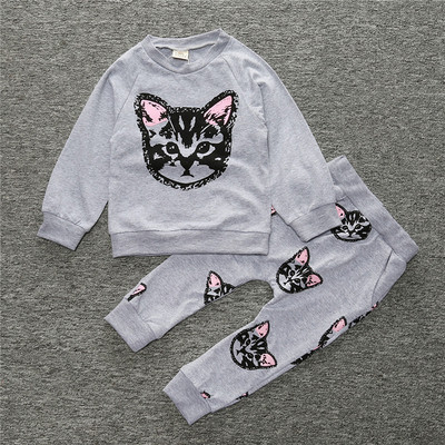 Παιδικό σετ για κορίτσια - μπλούζα + παντελόνι με εικόνες