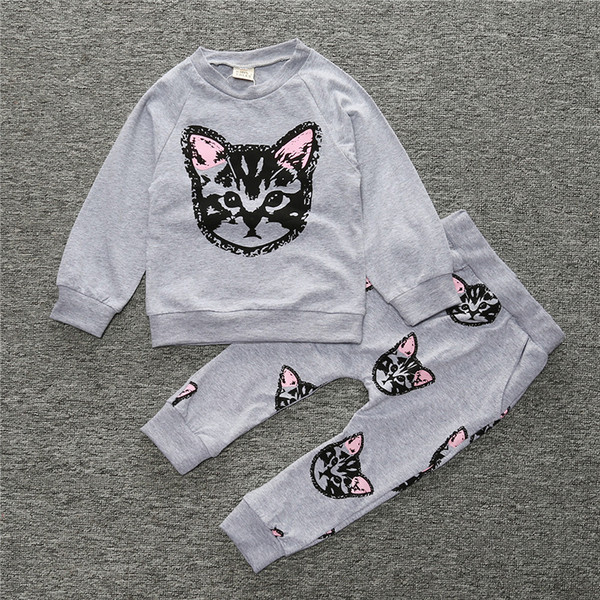 Παιδικό σετ για κορίτσια - μπλούζα + παντελόνι με εικόνες