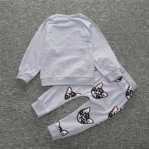 Παιδικό σετ για κορίτσια - μπλούζα + παντελόνι με εικόνες