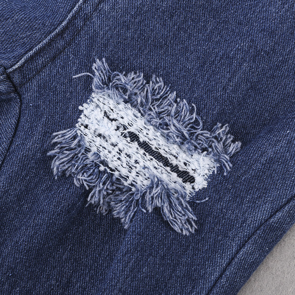 Όμορφο παιδικό σετ για κορίτσια - σχισμένα τζιν + μπλούζα