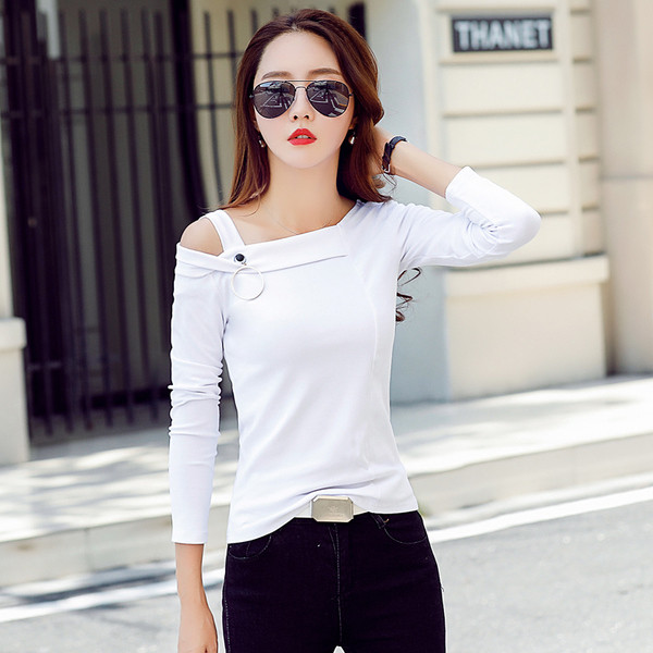 Μακρύ πουκάμισο γυναικείο με μακρύ μανίκι και ασύμμετρο κολάρο