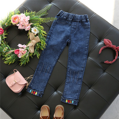 Παιδικά τζιν φθινοπωρινά για τα κορίτσια σε δύο χρώματα κατάλληλα για την καθημερινή ζωή