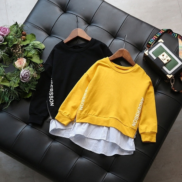 Αθλητική παιδική μπλούζα για αγόρια και κορίτσια σε μαύρο και κίτρινο χρώμα