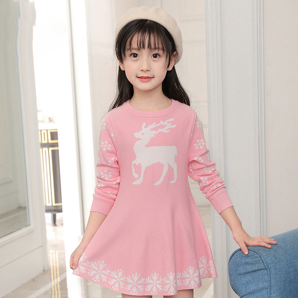 Χριστουγεννιάτικο παιδικό φόρεμα σε τρία χρώματα