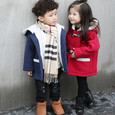 Много топло детско палто за момичета и момчета с качулка в три цвята