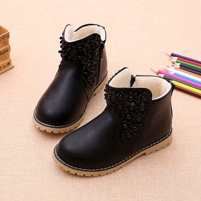 Καθημερινές μπότες για κορίτσια με floral στοιχεία σε τρία χρώματα