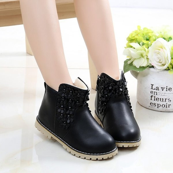 Καθημερινές μπότες για κορίτσια με floral στοιχεία σε τρία χρώματα