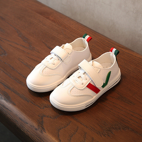 Περιστασιακά πάνινα παπούτσια  για αγόρια με λευκά λουράκια βελκρό