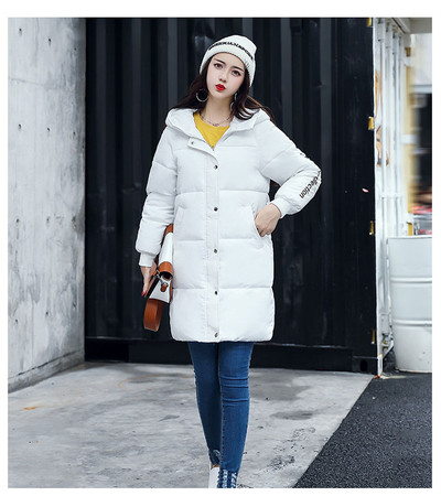 Κομψό χειμωνιάτικο γυναικείο μπουφάν σε διάφορα χρώματα και σε μακρύ μοτίβο