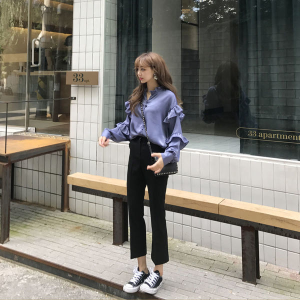 Елегантна дамска риза в свободен стил 