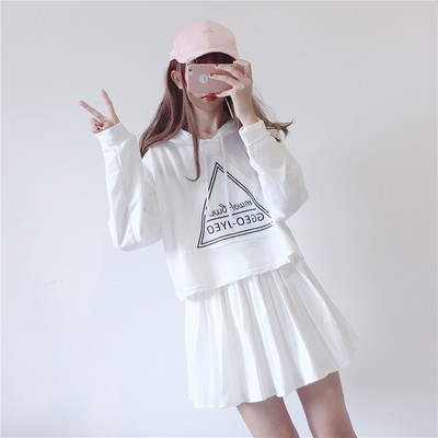 Γυναικεία καθημερινή μπλούζα με κουκούλα και εφαρμογή