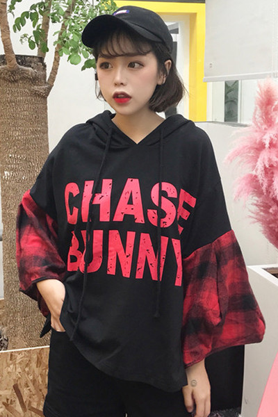 Άνετο γυναικέιο φούτερ  μακρύ με  κουκούλα και freestyle 