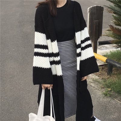 Πολύ μακρύ και ζεστή γυναικεία ζακέτα