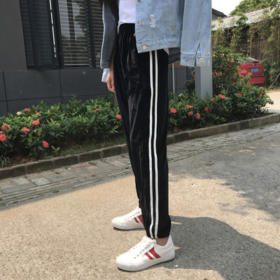 Κομψό γυναικείο παντελόνι με λωρίδες σε διάφορα χρώματα