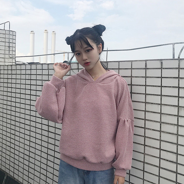 Αθλητικό πλεκτό γυναικείο πουλόβερ με κουκούλα