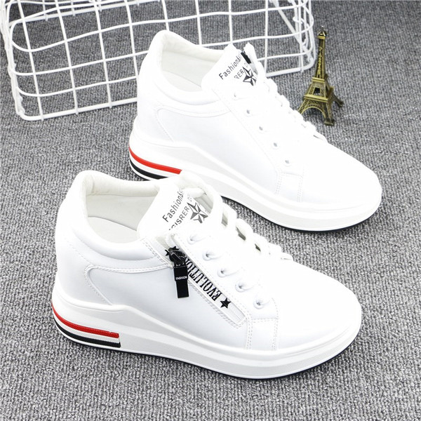 Υψηλά γυναικεία αθλητικά παπούτσια  με φερμουάρ