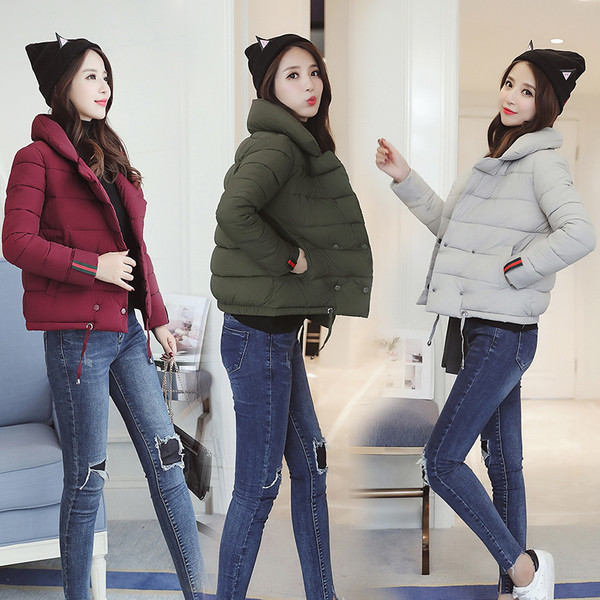 Καθημερινά πολύ ζεστό γυναικείο μπουφάν με απλό σχεδιασμό